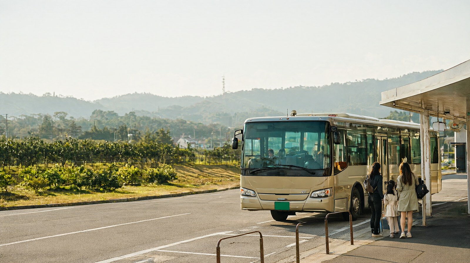 마쓰야마공항 앞 이요테쓰 리무진 버스